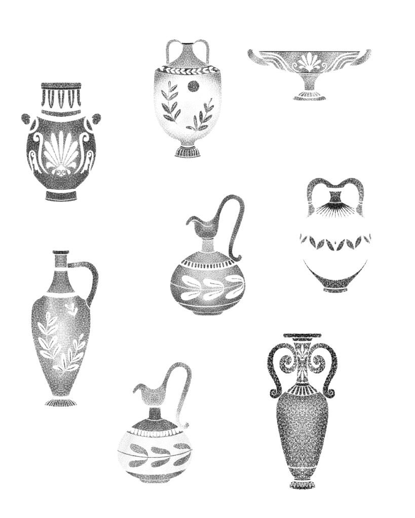flash tattoo vases grecques